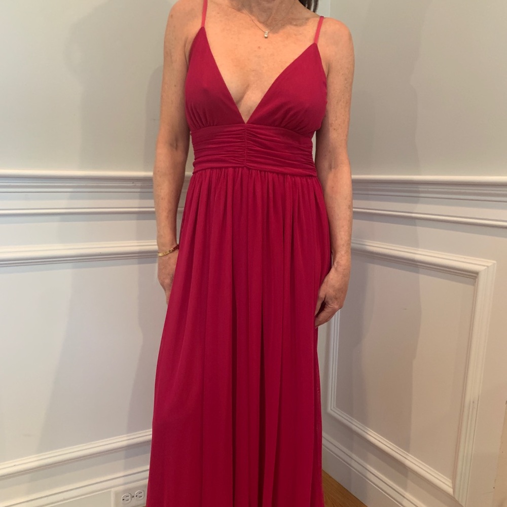 Lulus Queen of the Evening Magenta Maxi Dress S